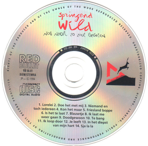 Springend Wild : Nog Nooit Zo Zout Gegeten (CD, Album)