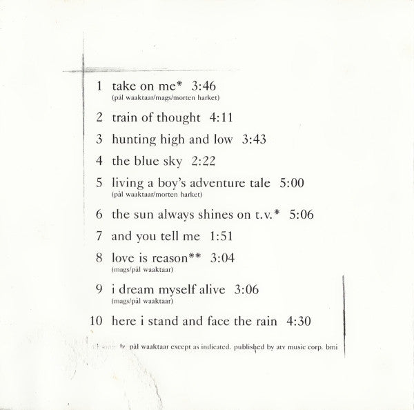 a-ha : Hunting High And Low (CD, Album, Ltd, RE, RP, Gol)