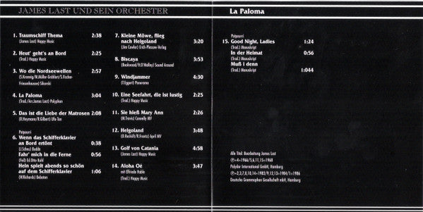 James Last : La Paloma (CD, Comp)