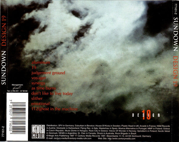 Sundown : Design 19 (CD, Album)