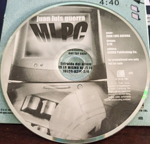 Juan Luis Guerra 4.40 : Mi PC (CD, Single, Promo)