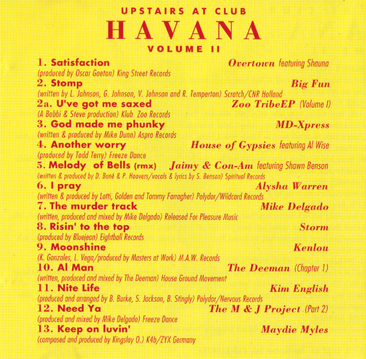 Various : Upstairs At Club Havana Volume II (CD, Mixed)