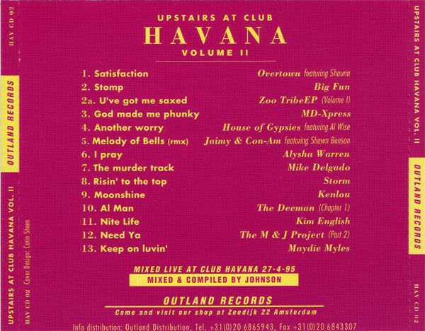 Various : Upstairs At Club Havana Volume II (CD, Mixed)