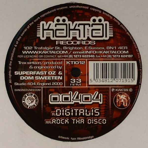 OD404 : Digitalis / Rock Tha Disco (12")