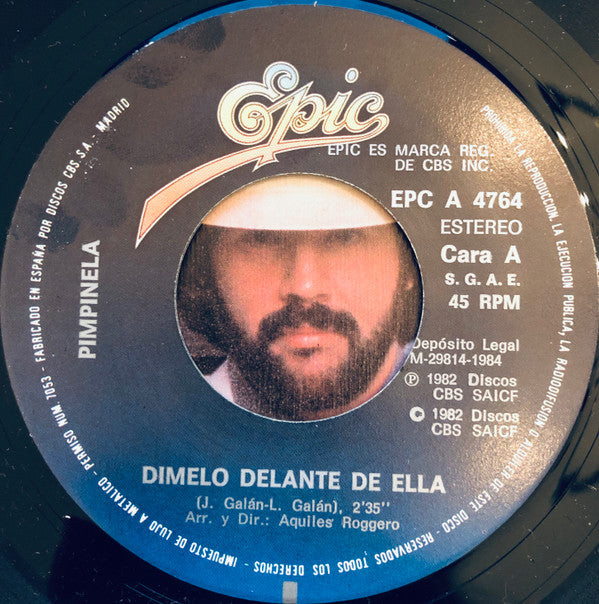 Pimpinela : Dimelo Delante De Ella (7", Single)