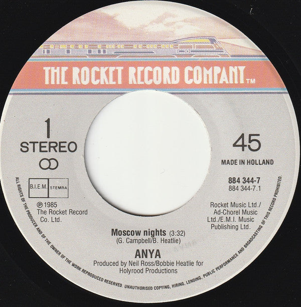 Anya (2) : Moscow Nights (7", Single)