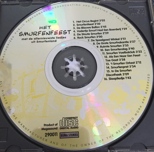 The Smurfs (2) : Het Smurfenfeest Met De Allernieuwste Liedjes Uit Smurfenland (CD, Album)