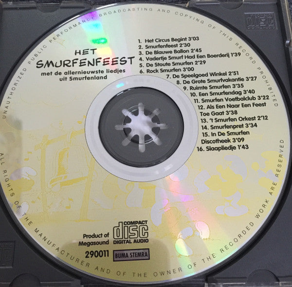 The Smurfs (2) : Het Smurfenfeest Met De Allernieuwste Liedjes Uit Smurfenland (CD, Album)