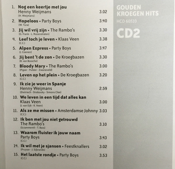 Various : Gouden Kroegen Hits (2xCD, Comp)