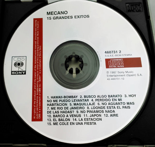 Mecano : 15 Grandes Exitos (CD, Comp, RE)