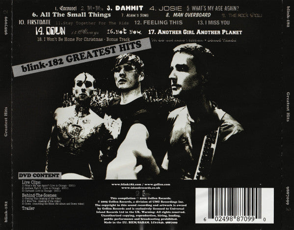 blink-182 : Greatest Hits (CD, Comp, Lim + DVD-V, Comp, Reg)