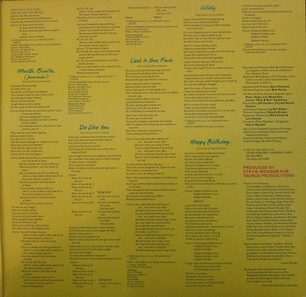 Stevie Wonder : Hotter Than July (LP, Album, Gat)