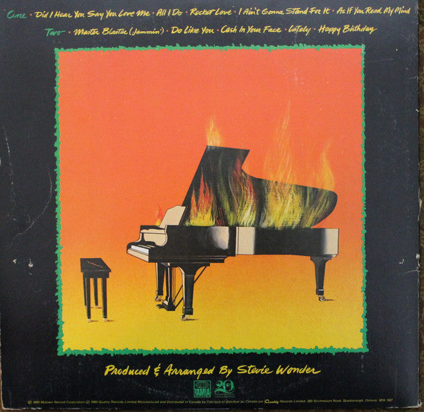 Stevie Wonder : Hotter Than July (LP, Album, Gat)