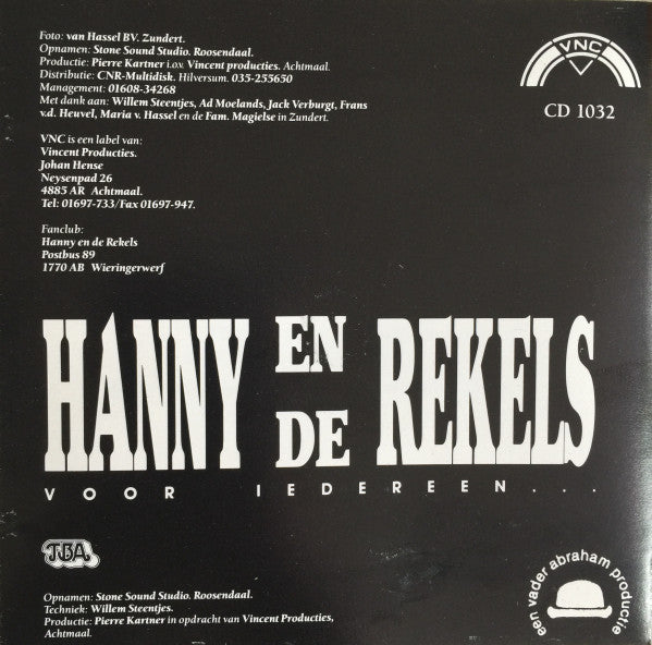 Hanny en de Rekels : Voor Iedereen... (CD, Album)