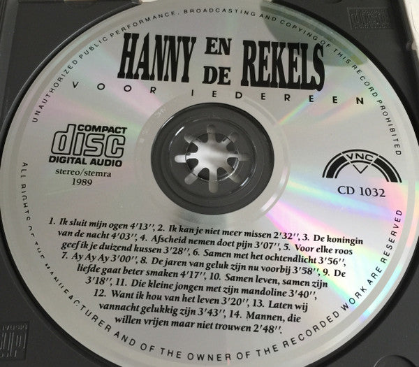 Hanny en de Rekels : Voor Iedereen... (CD, Album)