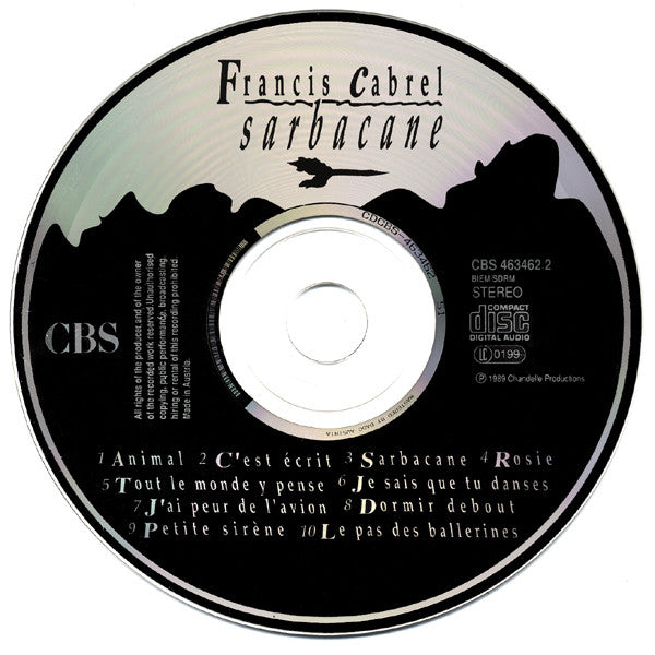 Francis Cabrel : Sarbacane (CD, Album)