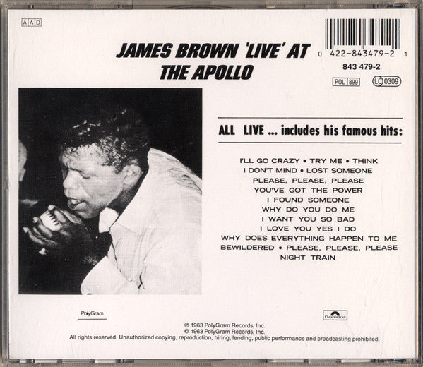 James Brown : Live At The Apollo, 1962 (CD, Album, RE)
