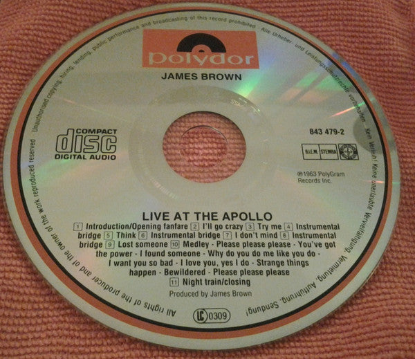 James Brown : Live At The Apollo, 1962 (CD, Album, RE)