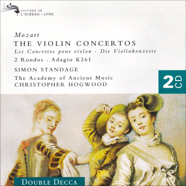 Wolfgang Amadeus Mozart - Simon Standage, The Academy Of Ancient Music, Christopher Hogwood : The Violin Concertos • 2 Rondos • Adagio K261 (2xCD, Album, RE)