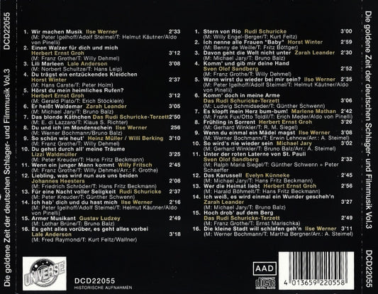 Various : Die Goldene Zeit Der Deutschen Schlager- Und Filmmusik Vol. 3 (2xCD, Comp)