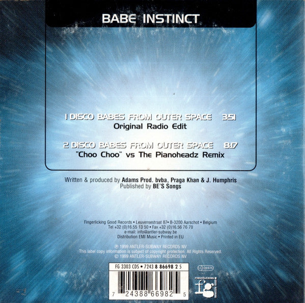 Babe Instinct : Disco Babes From Outer Space (CD, Single)