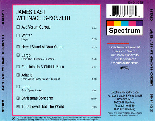 James Last : Weihnachts-Konzert (CD, Album)