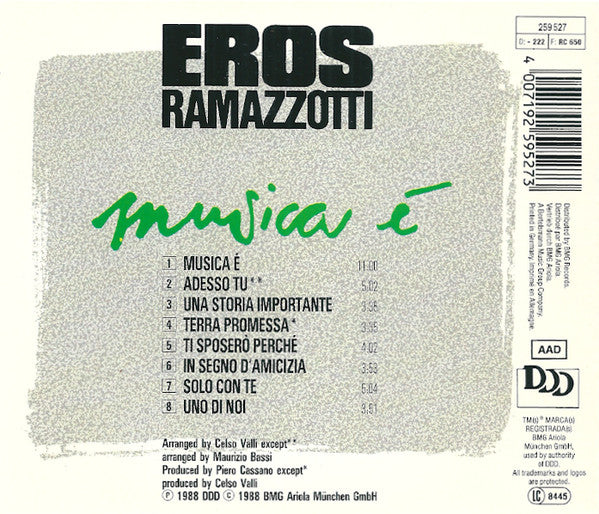 Eros Ramazzotti : Musica É (CD, Album)