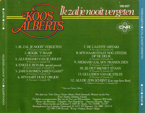 Koos Alberts : Ik Zal Je Nooit Vergeten (CD, Album)