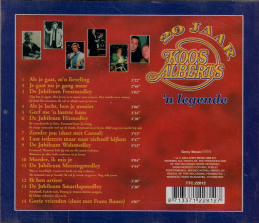 Koos Alberts : 20 Jaar Koos Alberts 'n Legende (CD, Comp)