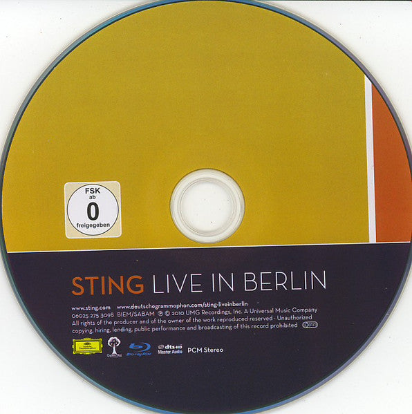 Sting Featuring The Royal Philharmonic Concert Orchestra Conducted By Steven Mercurio : Live In Berlin (Blu-ray, Multichannel)