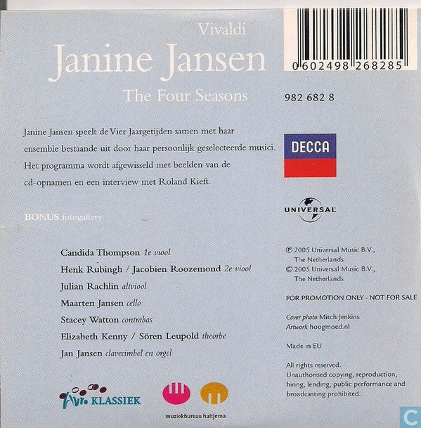 Janine Jansen, Antonio Vivaldi : The Four Seasons (DVD-V, Promo)