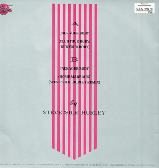Steve "Silk" Hurley : Jack Your Body (12")