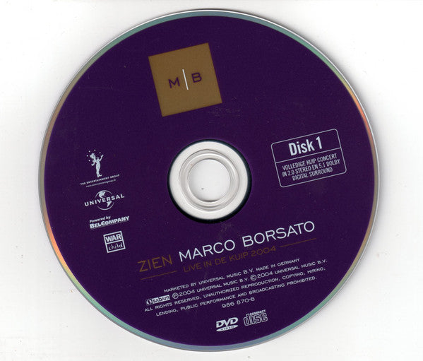 Marco Borsato : Zien - Live In De Kuip 2004 (2xDVD, S/Edition + CD, S/Edition)