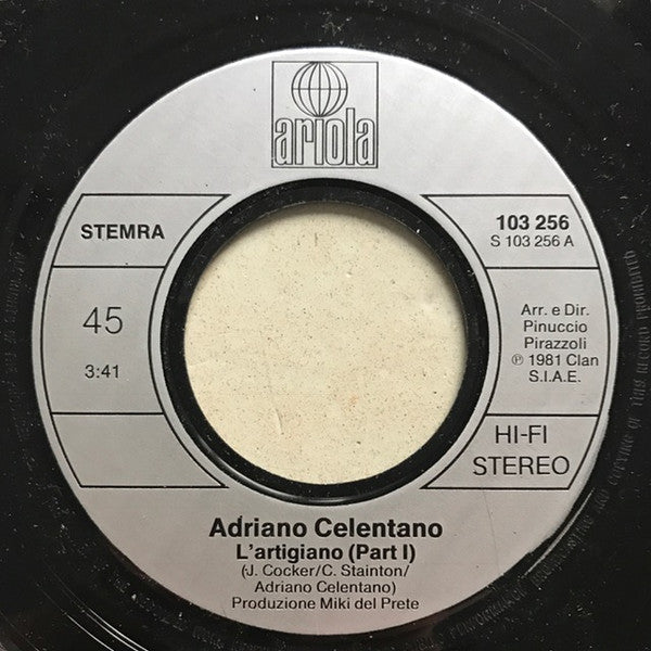 Adriano Celentano : L'Artigiano (7", Single)