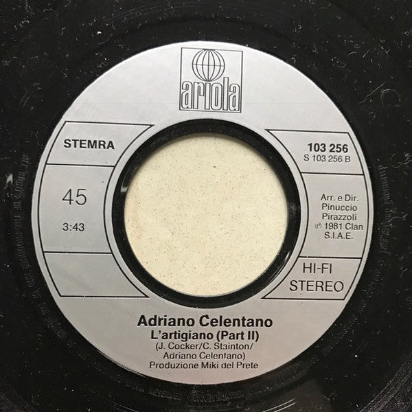 Adriano Celentano : L'Artigiano (7", Single)