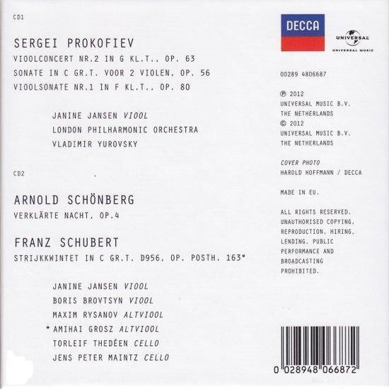 Janine Jansen, Sergei Prokofiev / Franz Schubert / Arnold Schoenberg : Prokofiev • Schubert • Schönberg (2xCD, Album + Box)