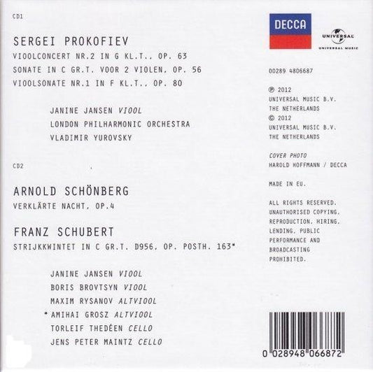 Janine Jansen, Sergei Prokofiev / Franz Schubert / Arnold Schoenberg : Prokofiev • Schubert • Schönberg (2xCD, Album + Box)