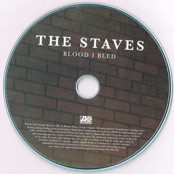 The Staves (2) : Blood I Bled (CDr, Single, Promo)