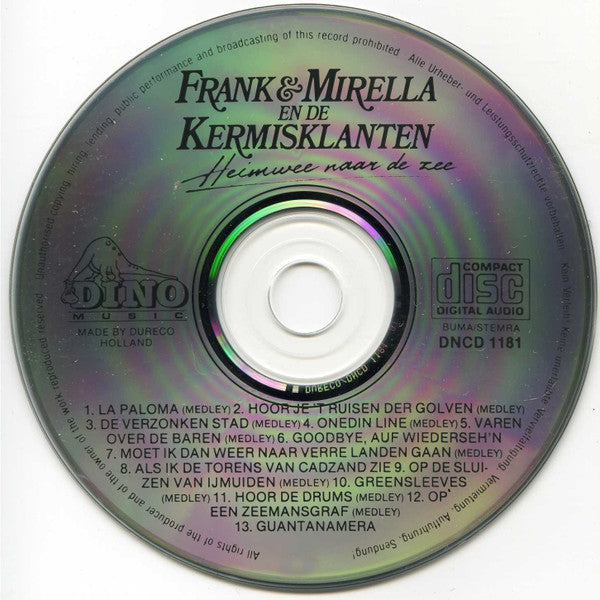 Frank & Mirella En De De Kermisklanten : Heimwee Naar De Zee. (CD, Album)