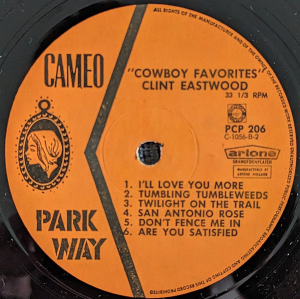 Clint Eastwood (2) : Cowboy Favorites (LP, Album, Mono)