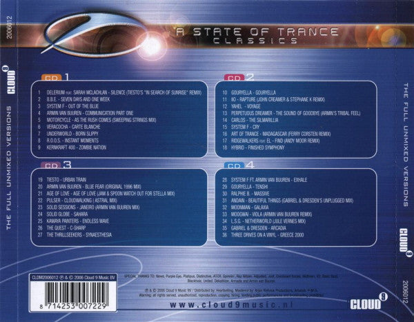 Various : A State Of Trance Classics (4xCD, Comp)