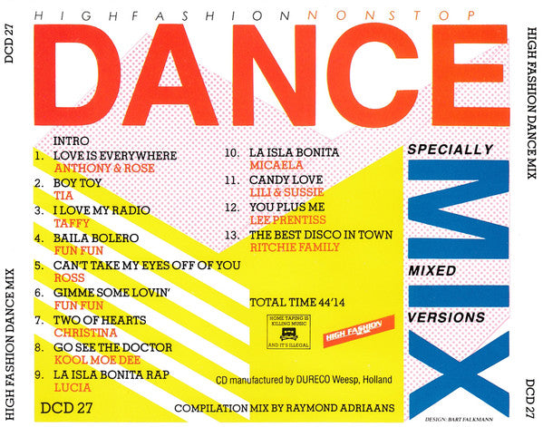 Various : High Fashion Dance Mix (CD, Comp, Mixed)