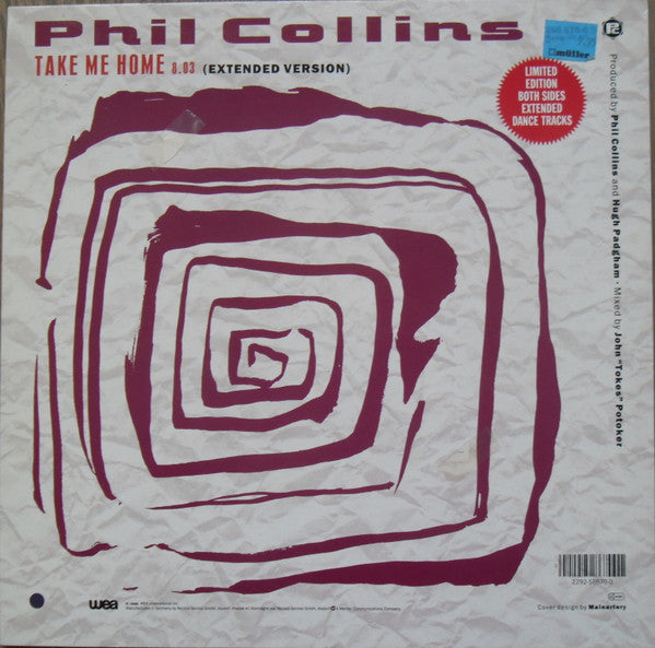 Phil Collins : (Sussudio / Don't Lose My Number / You Can't Hurry Love) / Take Me Home (Extended Version) (12", Ltd)