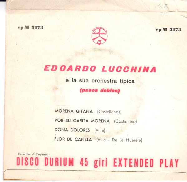 Edoardo Lucchina E La Sua Orchestra : Pasos Dobles (7", EP)