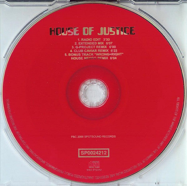 DJ Jose vs. G-Spott : House Of Justice (CD, Maxi)