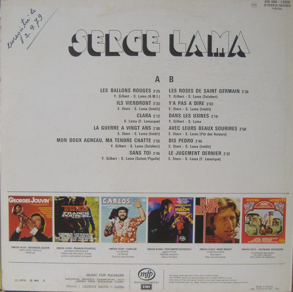 Serge Lama : Serge Lama (LP, Comp)