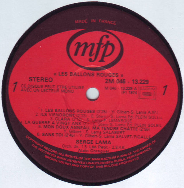 Serge Lama : Serge Lama (LP, Comp)