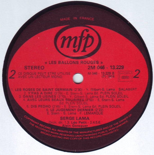 Serge Lama : Serge Lama (LP, Comp)