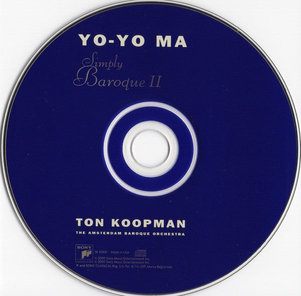 Yo-Yo Ma, Ton Koopman, The Amsterdam Baroque Orchestra : Simply Baroque II (CD, Album)