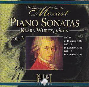 Wolfgang Amadeus Mozart / Klára Würtz : Piano Sonatas Vol. 3 (CD, RE)